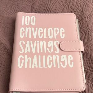 Pink 100 Envelope Savings Challenge Binder